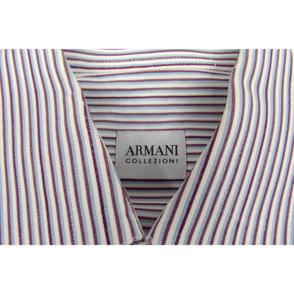 NWOT Giorgio Armani Collezione Striped Button Up - Picture 4 of 6